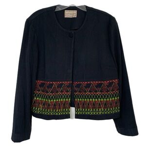 Karin Steven’s Vintage Embroidered Cropped Jacket Women’s Size 8